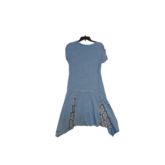 Matilda Jane Walkabout Blue Striped Dress With Floral Insets Size S - Picture 7 of 7